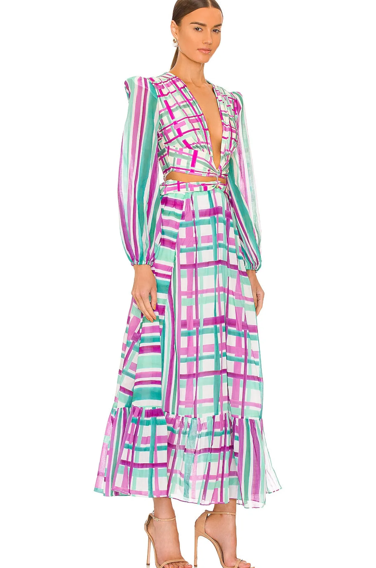 PatBo Riviera Plunge Cutout Dress