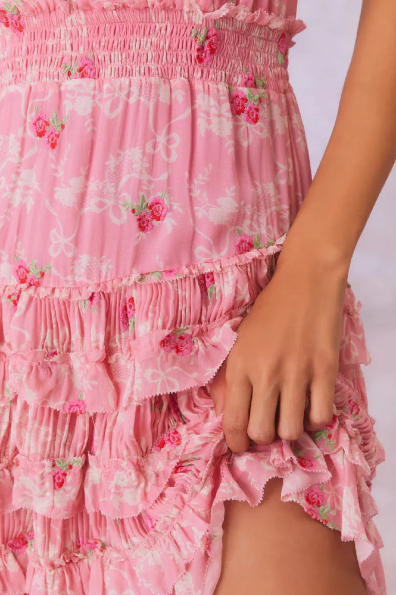 Quintelle Dress in Cherry Pink