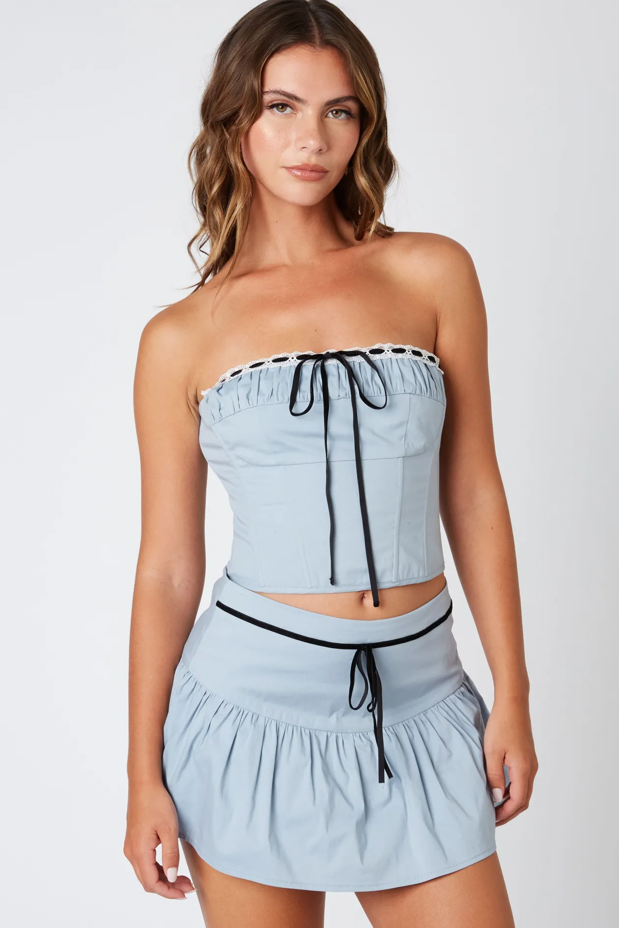 Ribbon Bubble Mini Skirt