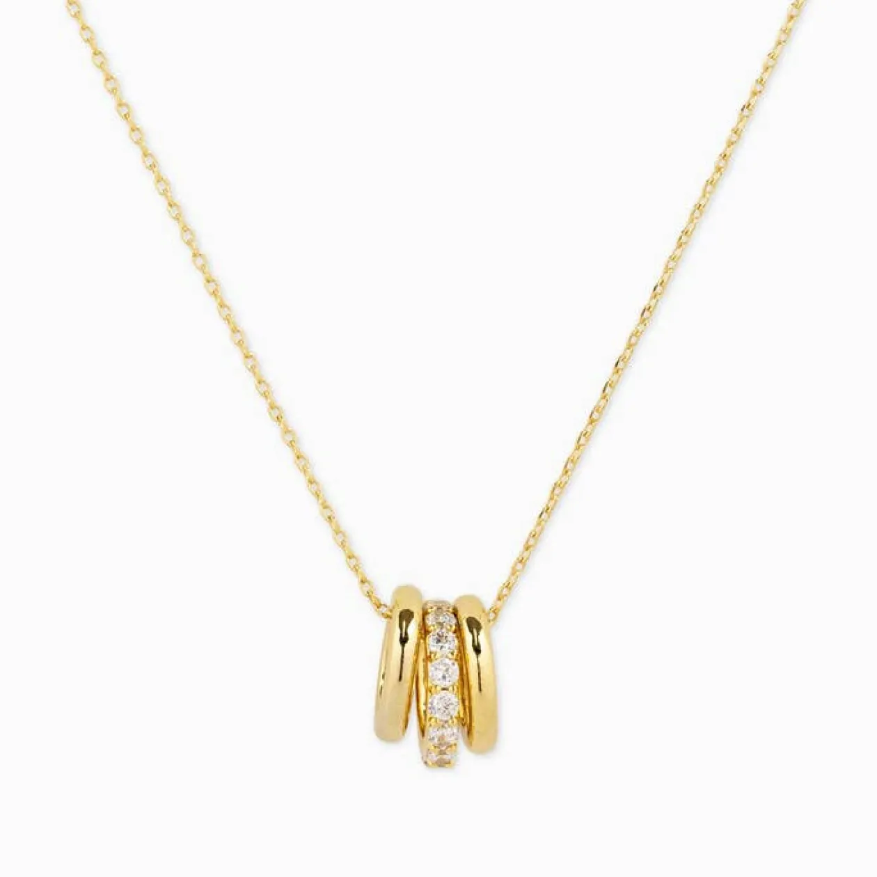 Ring Trio Charm Pendant Necklace