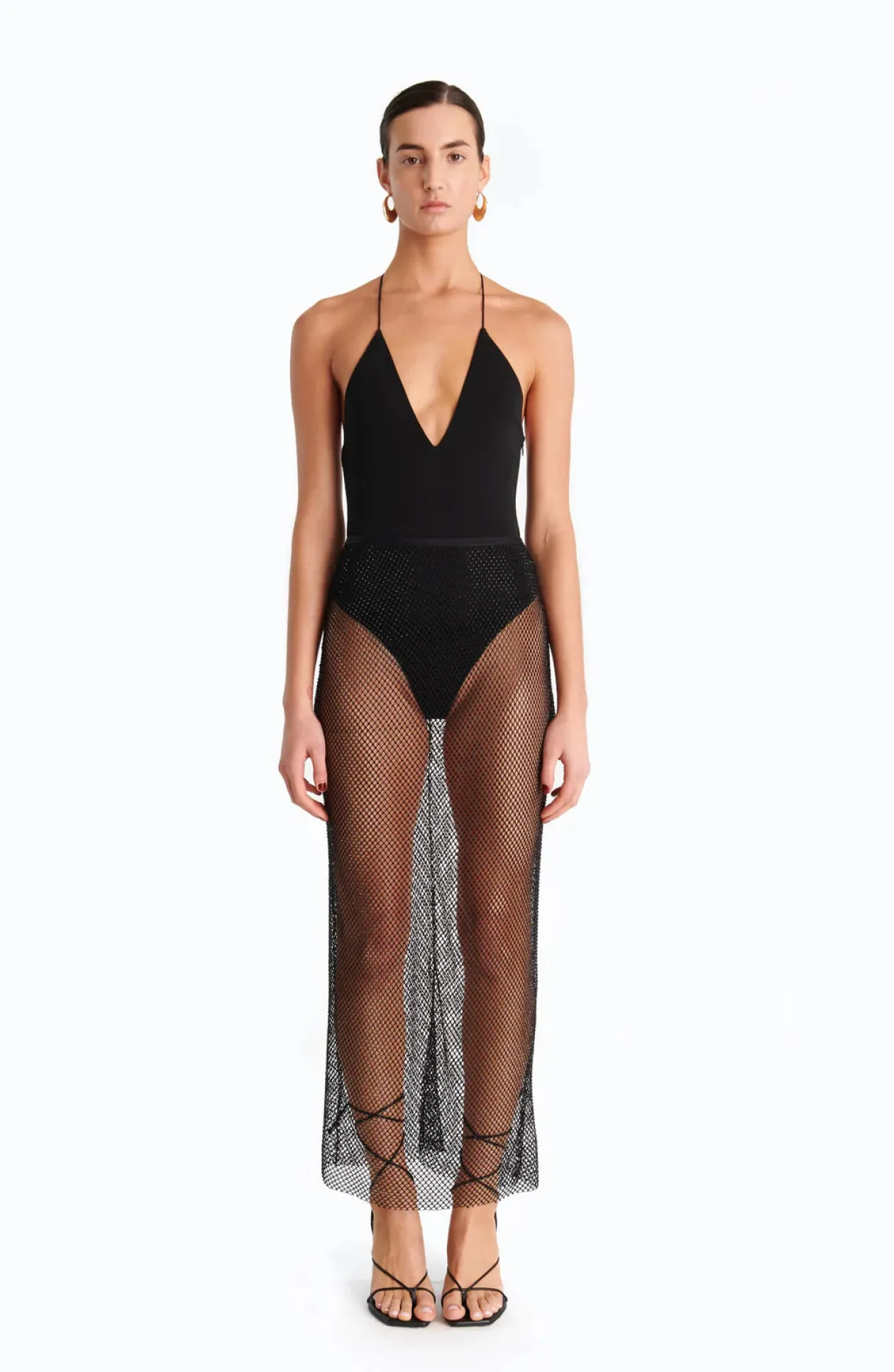 Ronny Kobo Simona Bodysuit in Black