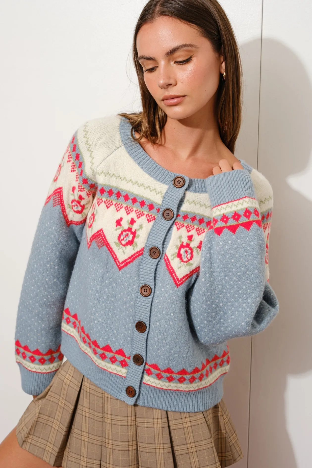 Rosie Jacquard Cardigan