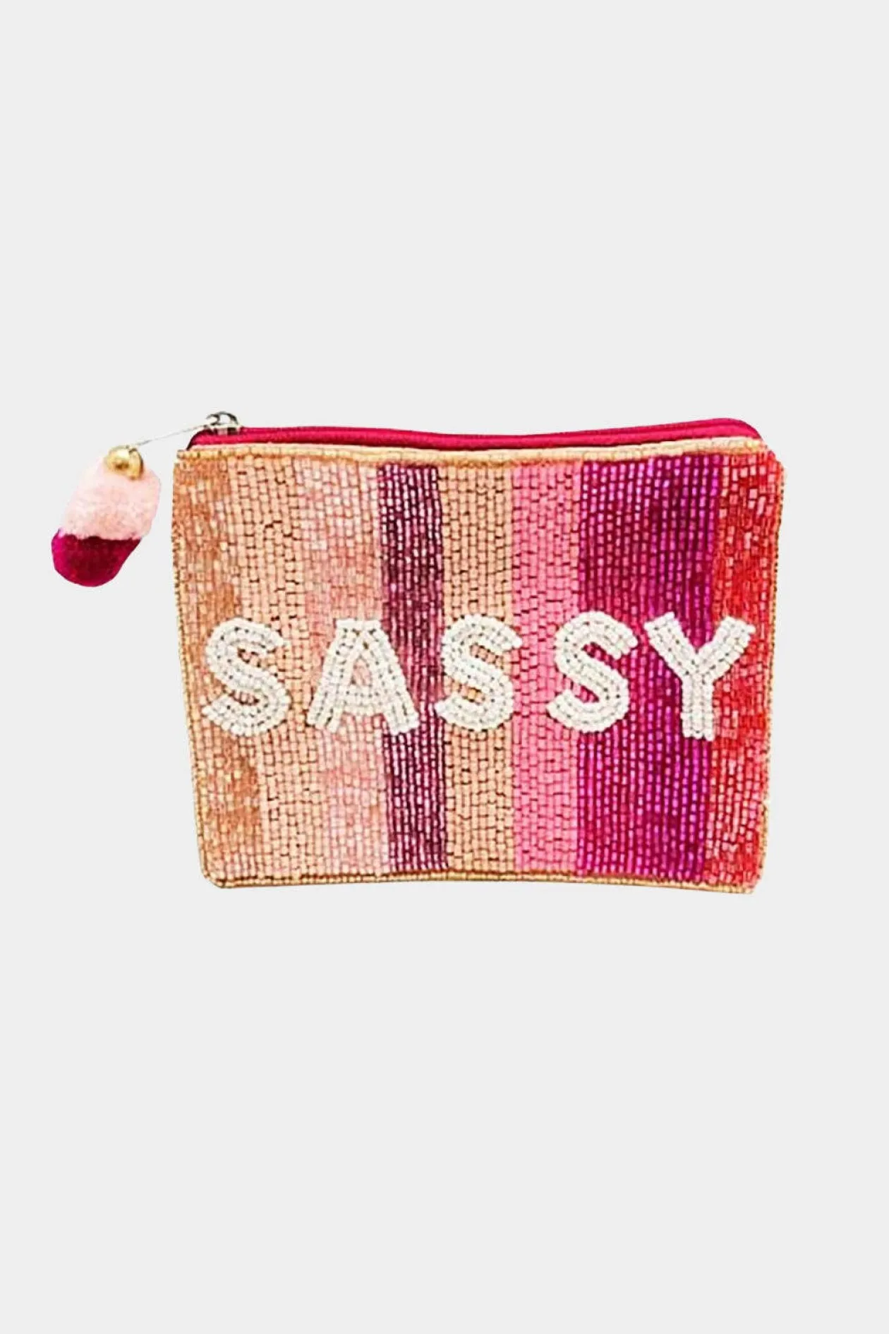 Sassy Beaded Pouch Bag