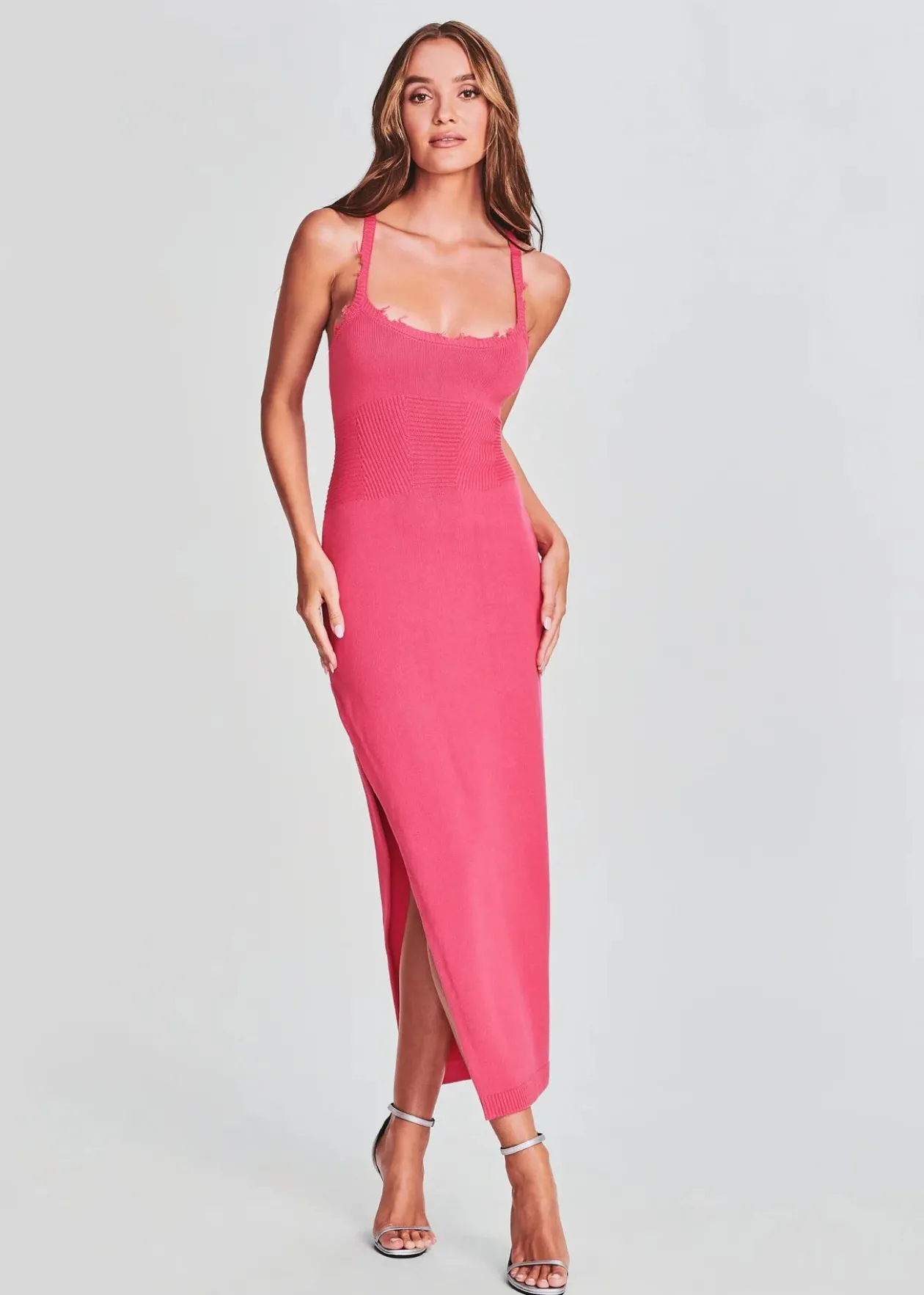 Ser.O.Ya Gabby Maxi Dress in Neon Coral