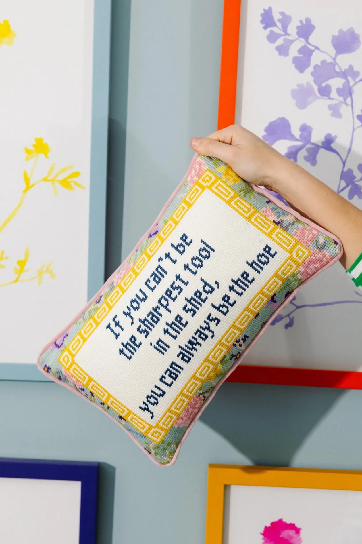 Sharpest Tool Needlepoint Pillow