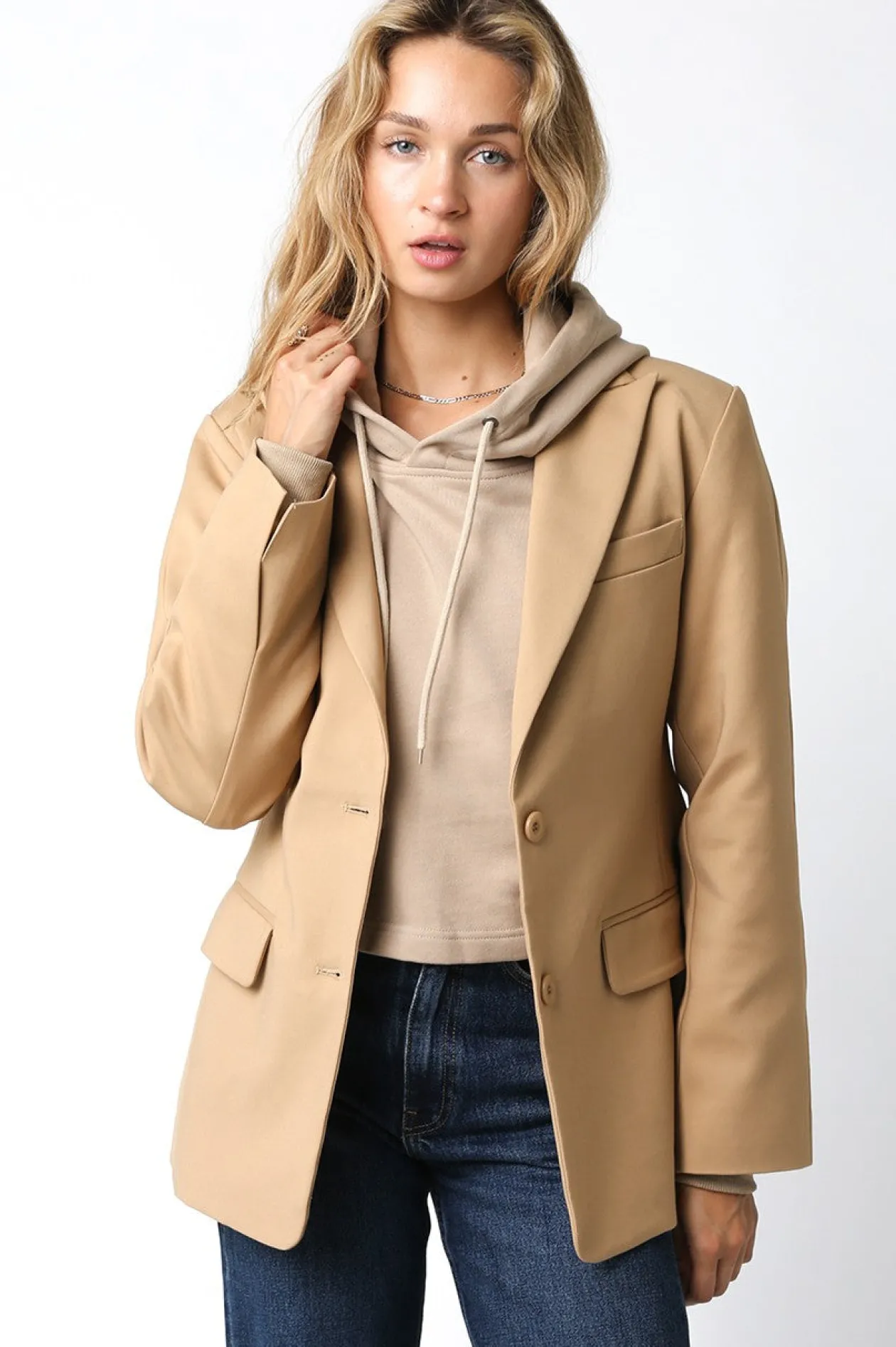 Shelly Blazer in Tan