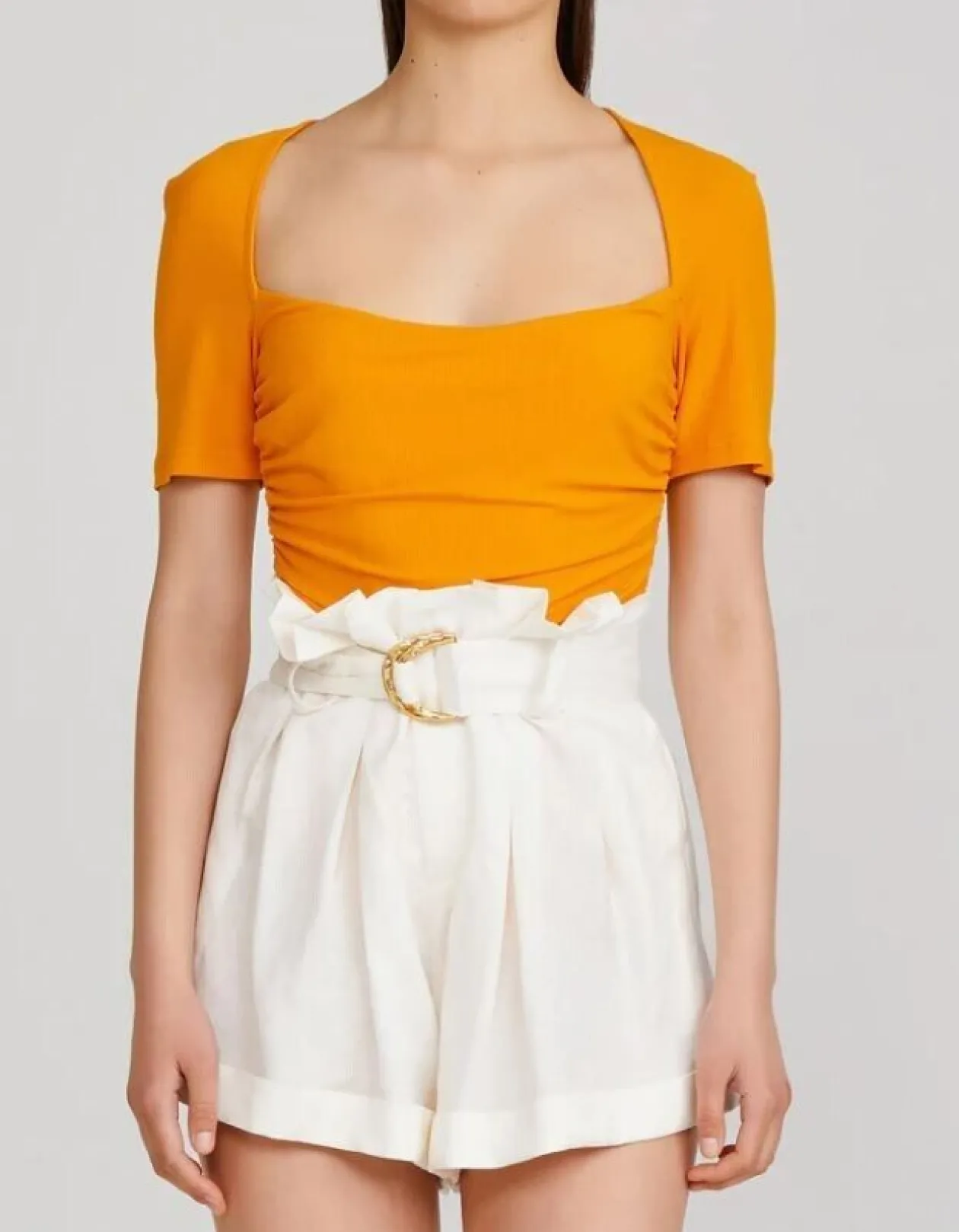 Significant Other Cecile Shorts in Ivory with Belt