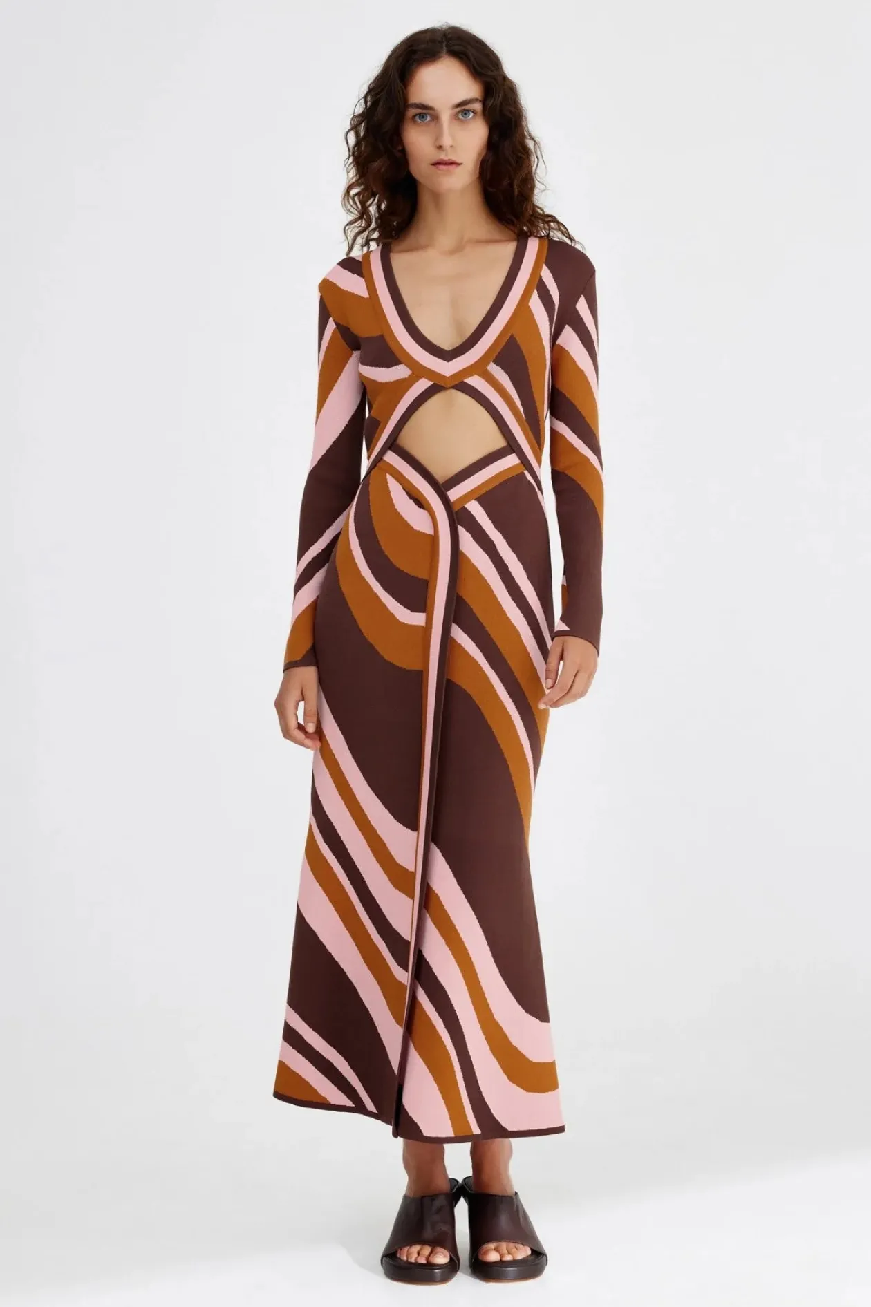 Significant Other Leyla Maxi Dress in Chocolate Swirl