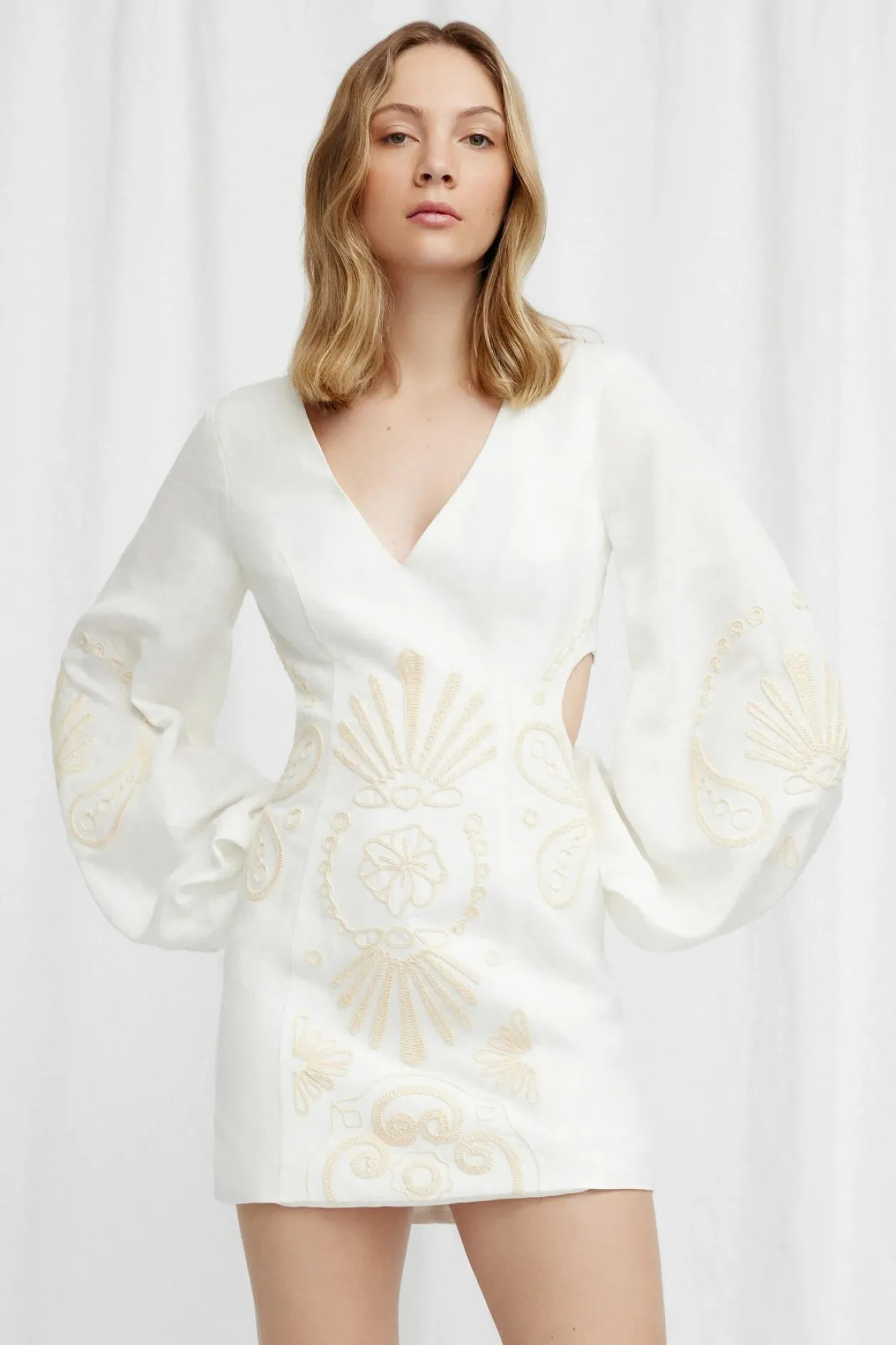 Significant Other Seren Mini Dress in Ivory