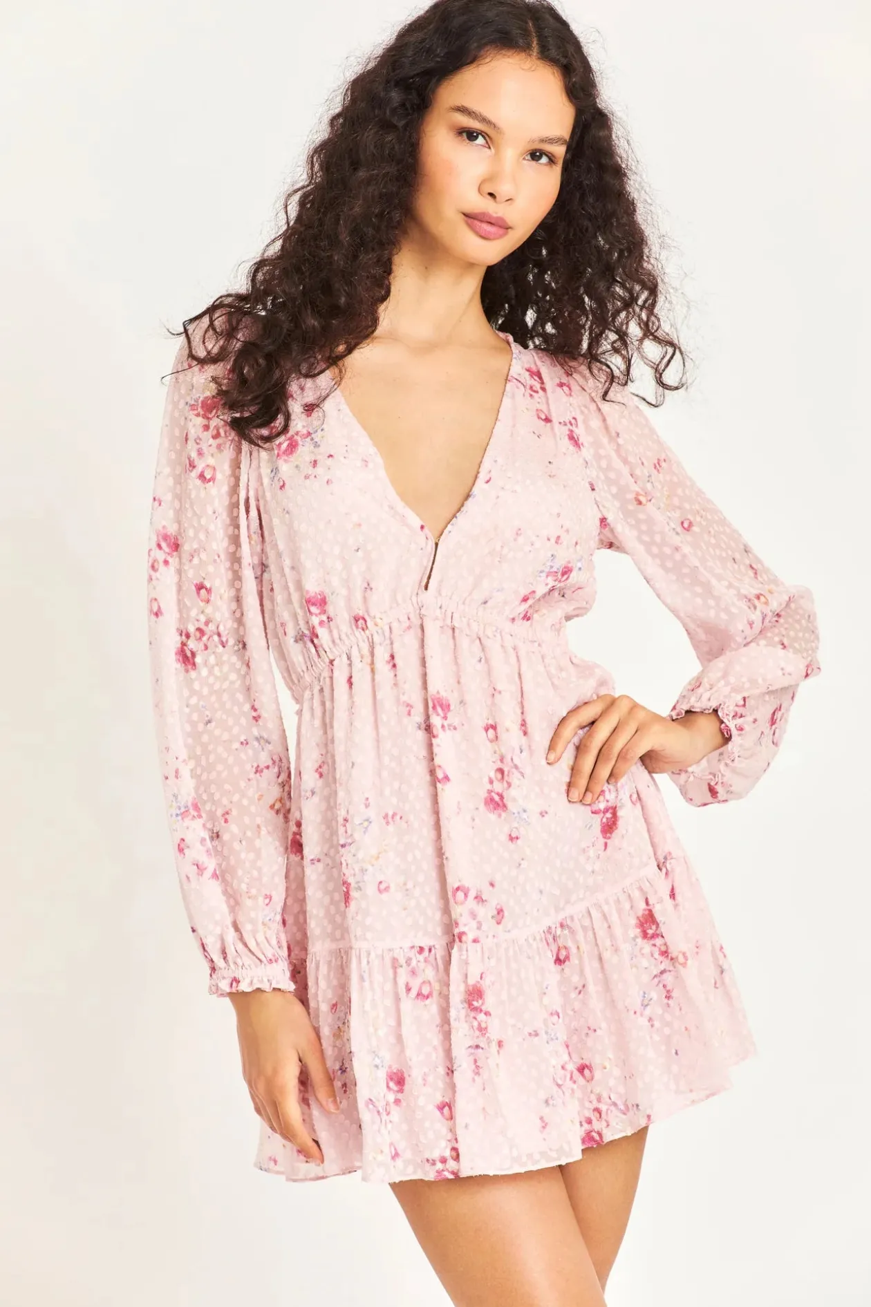 Siriana Mini Dress in Bubbly Pink