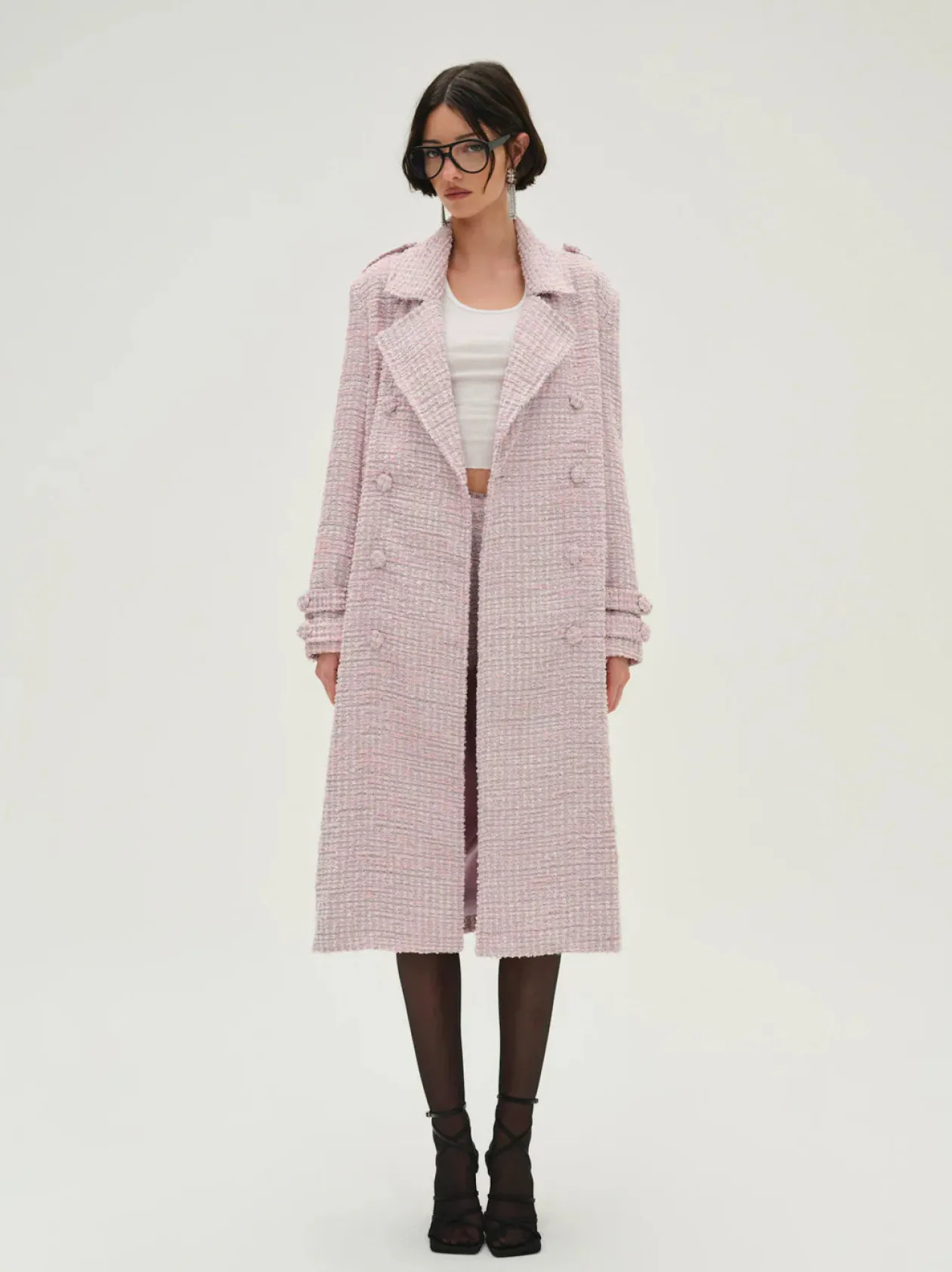 Strawberry Cream Tweed Coat