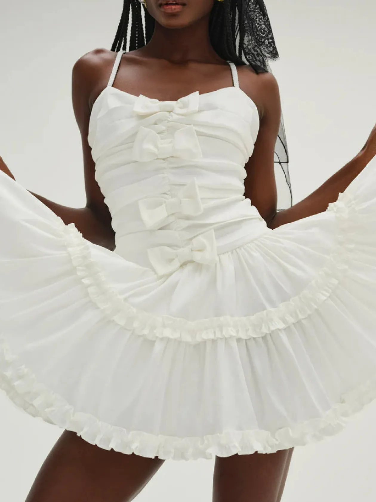 Whipped Cream Tafetta Mini Dress