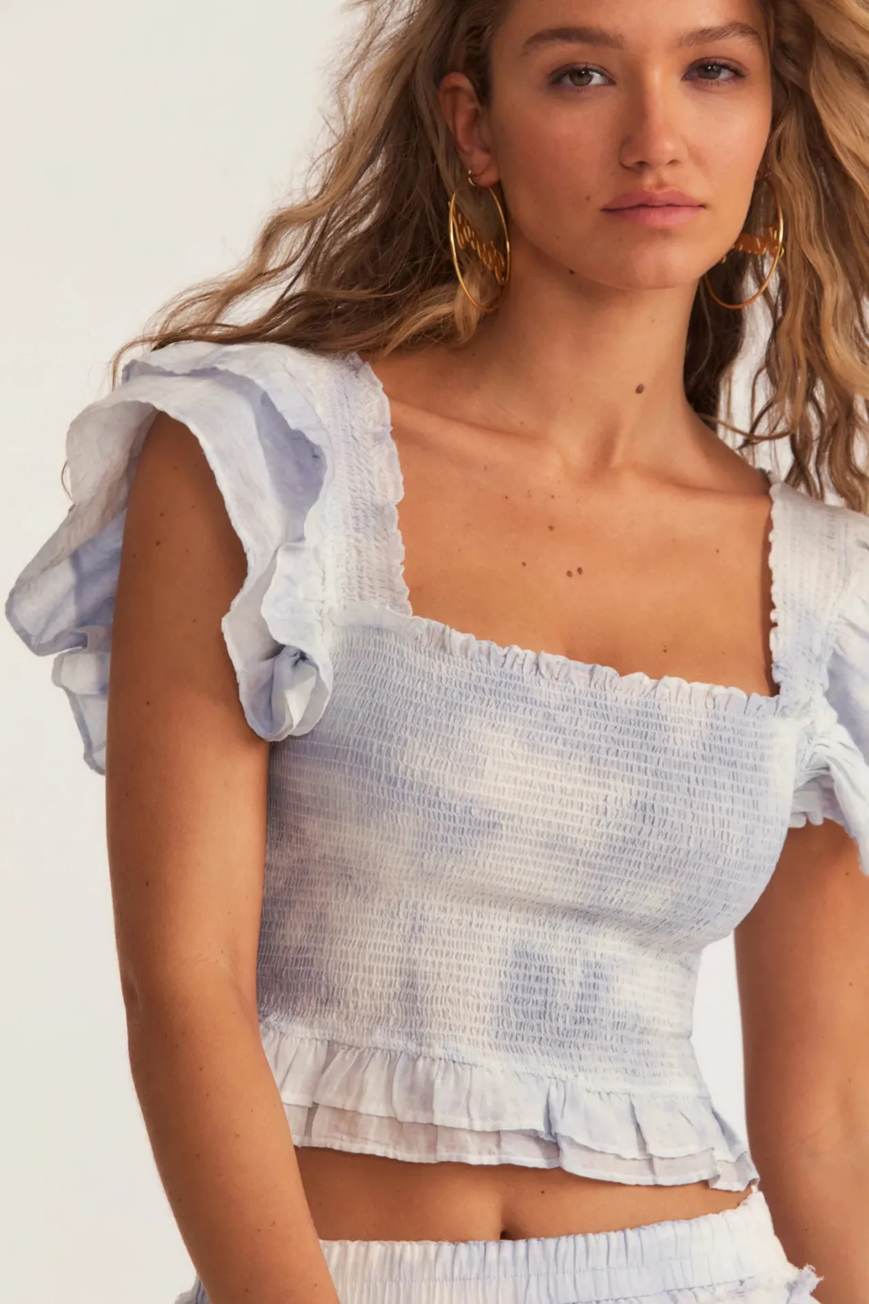 Wrennly Top in Heather Blue Hand Dye